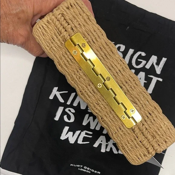 Kurt Geiger Kensington Clutch/Crossbody Woven Bag NWT - Picture 13 of 15